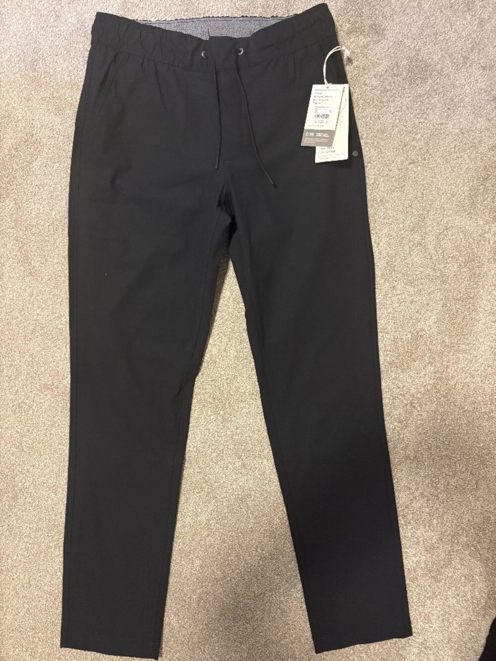 Vuori Meta Elastic Waist Pant - Small - Black - NWT